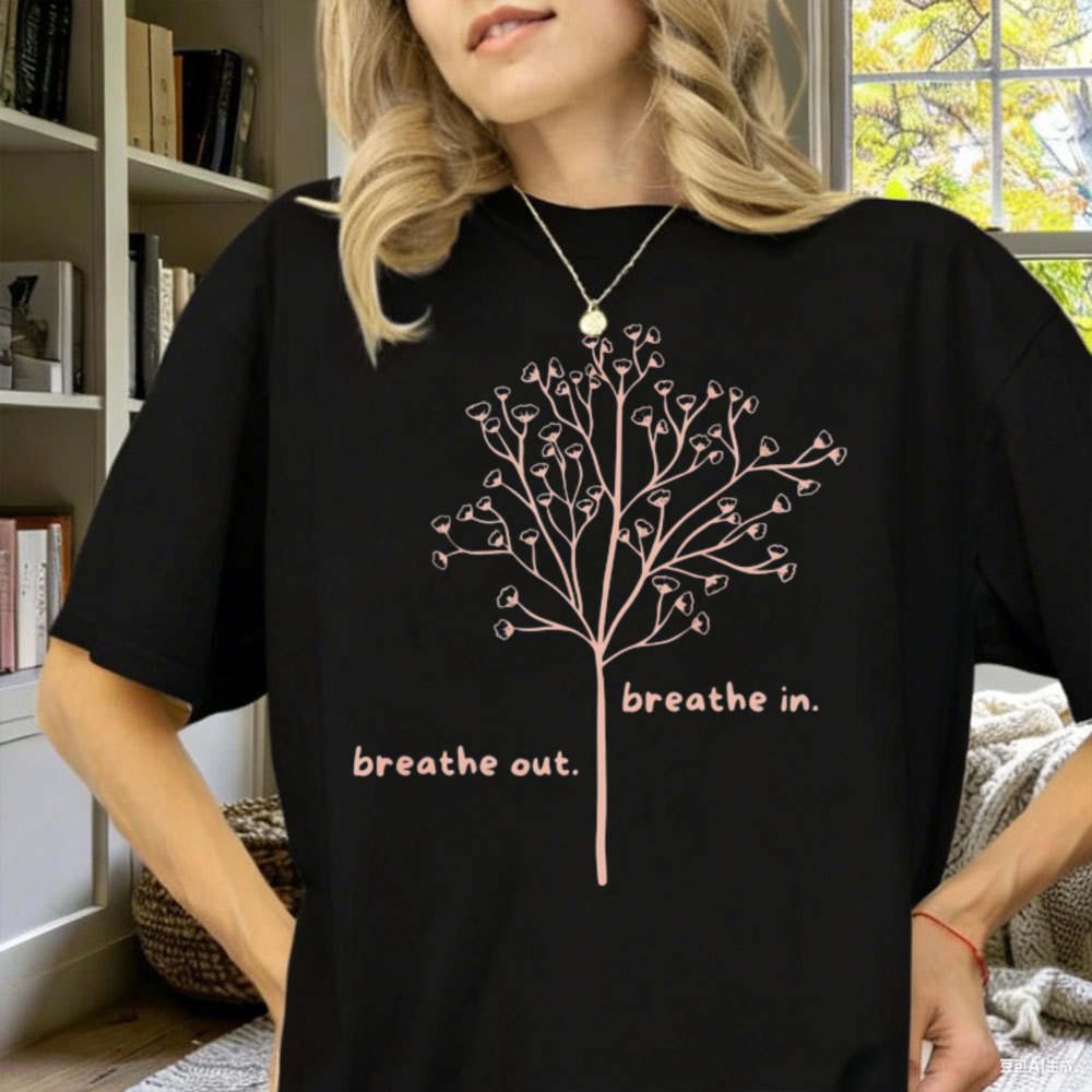 Your Health Wellness - Camiseta Breathe in Breathe Out, Mindfulness
