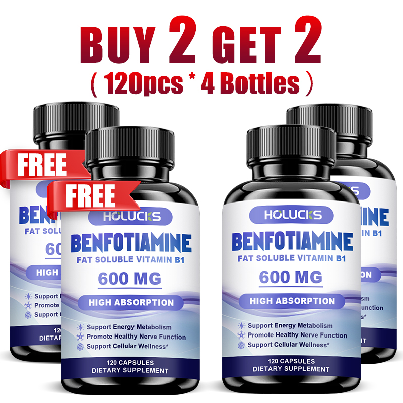 Health Wellness & Psychology - Cápsulas de Benfotiamina, con Vitamina B1