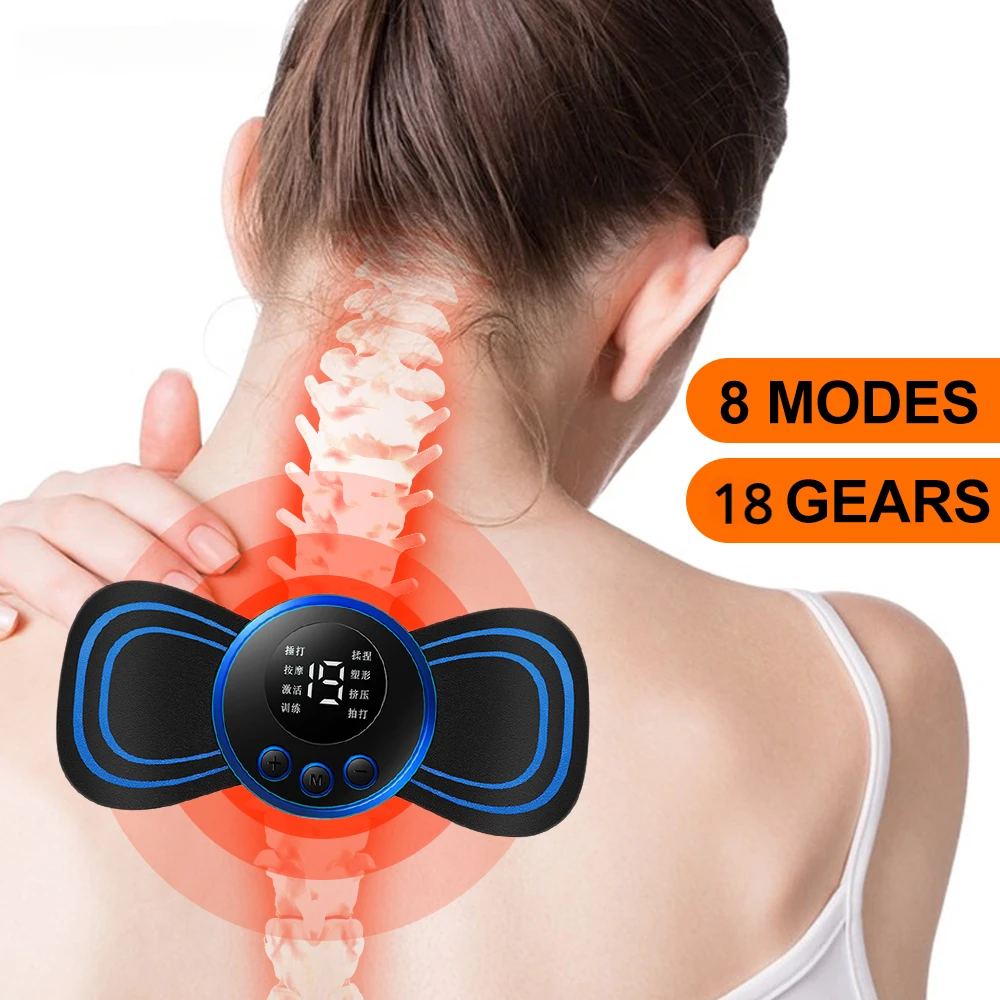 Ems Foot Massager - Masajeador de cuello EMS, Mini parche