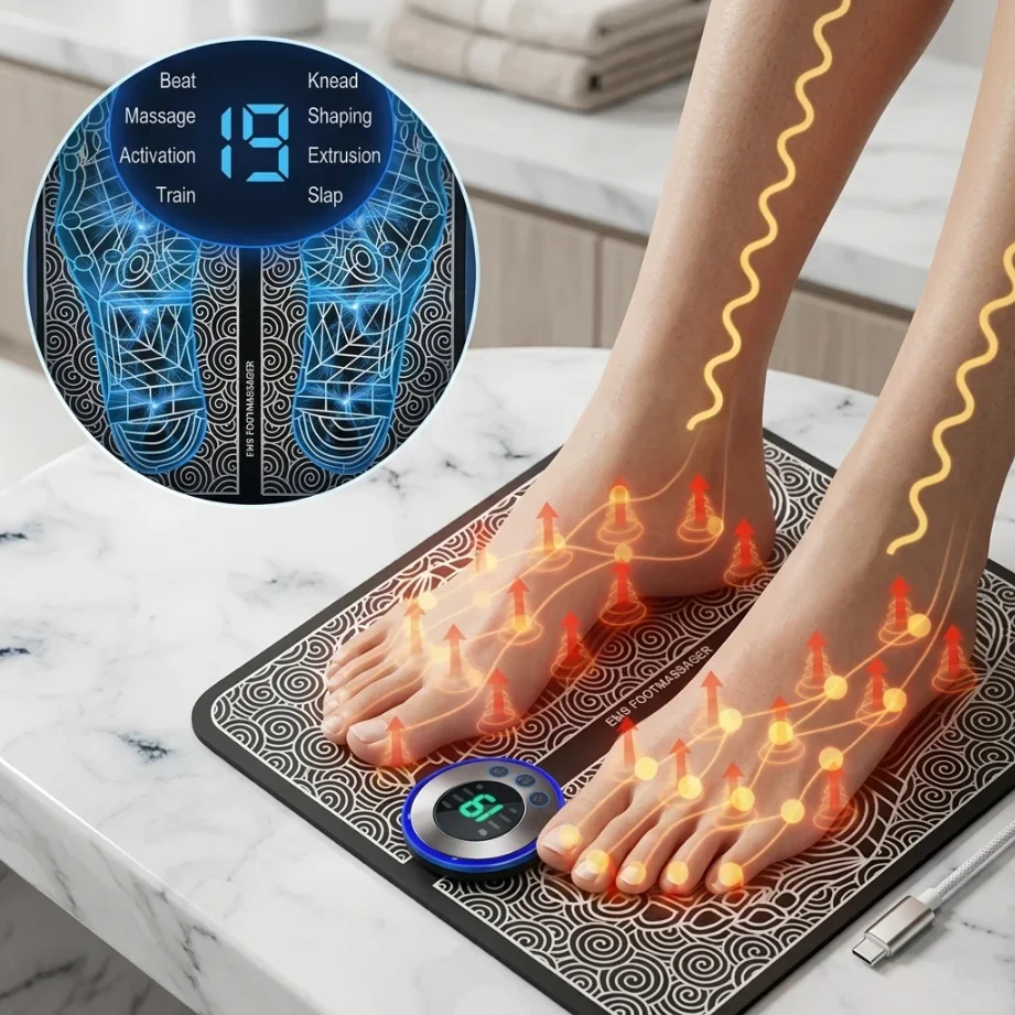 Ems Foot Massager - Almohadilla masajeadora de pies EMS, alivia