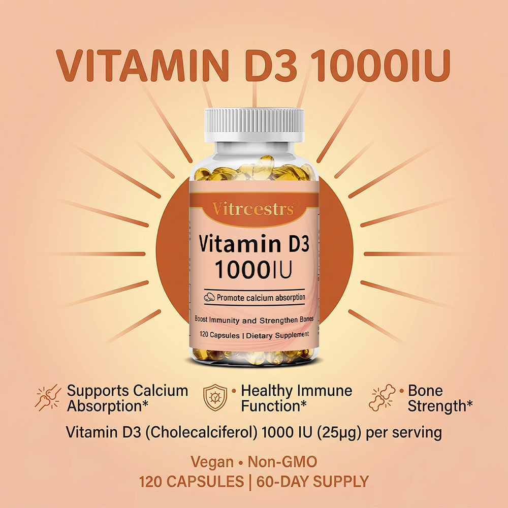 Cápsulas de Vitamina D3 1000 U - Health Wellness & Psychology reseña y precio