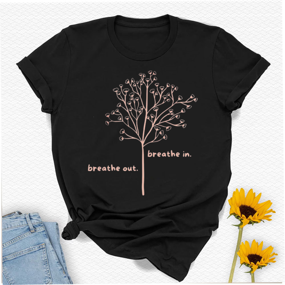 Camiseta Breathe in Breathe Ou - Your Health Wellness reseña y precio