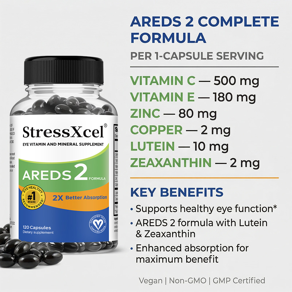 Cápsulas AREDS 2 para la Vista - Health Wellness Vitamins reseña y precio