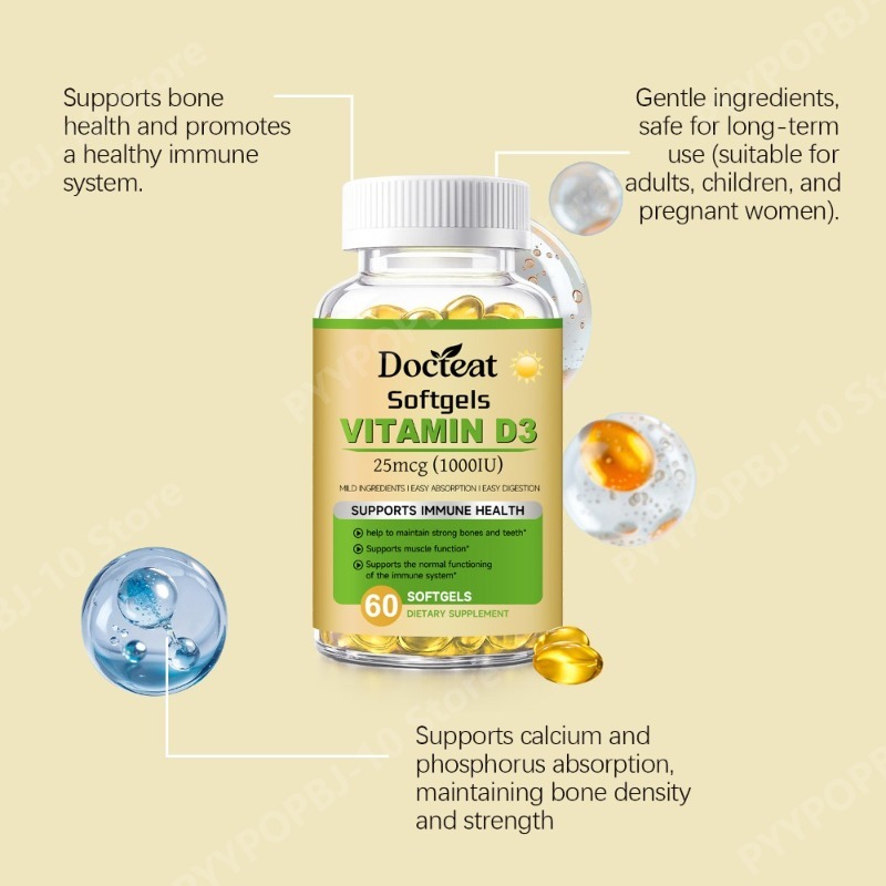 Cápsulas Blandas de Vitamina D - Health Wellness Vitamins reseña y precio
