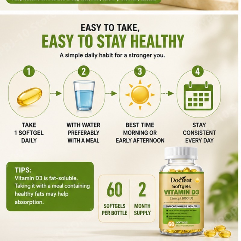 Cápsulas Blandas de Vitamina D - Health Wellness Vitamins reseña y precio